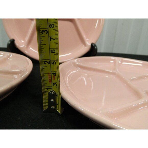 Williams Sonoma Varages France Appetizer Fondue Plate Set 3 Thick Pink Pastel - Picture 3 of 10